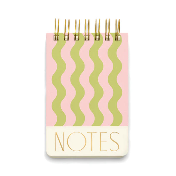 Twin Wire Chunky Notepad - Wavy Stripes