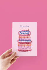 It's Your Day Birthday Cake Card