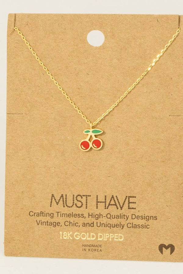 Cherry Pendant Necklace