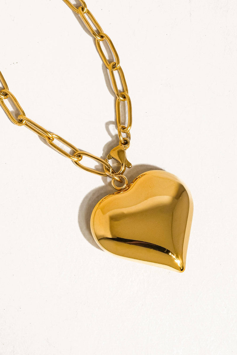 Paris Large Heart Chain Necklace