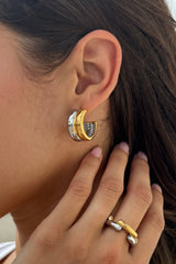 Twin Two-Tone Hoops