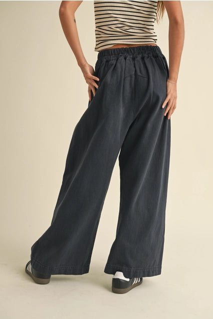 Washed Wide Leg Pant