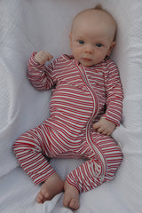 Bamboo Zip Pajamas | Heritage Stripe