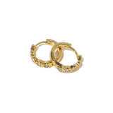 18K Gold Round Brilliant Huggies