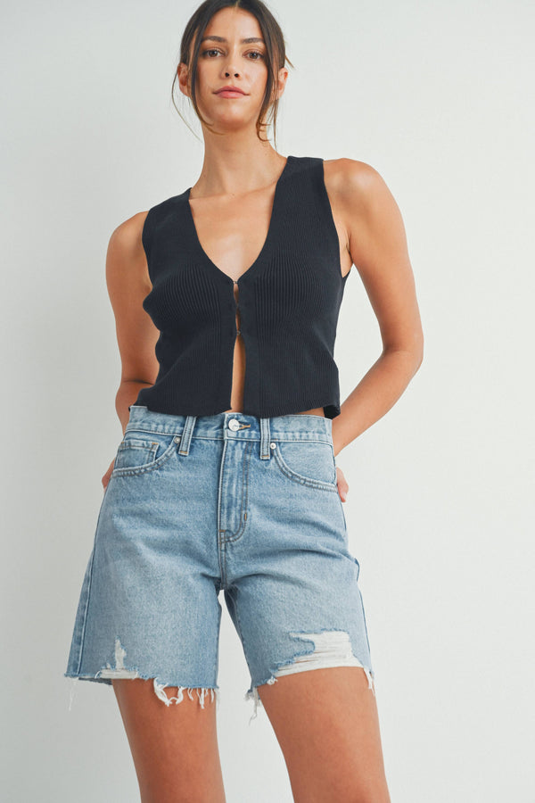 Distressed Mom Short