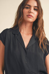 Birdie Black Cap Sleeve Top