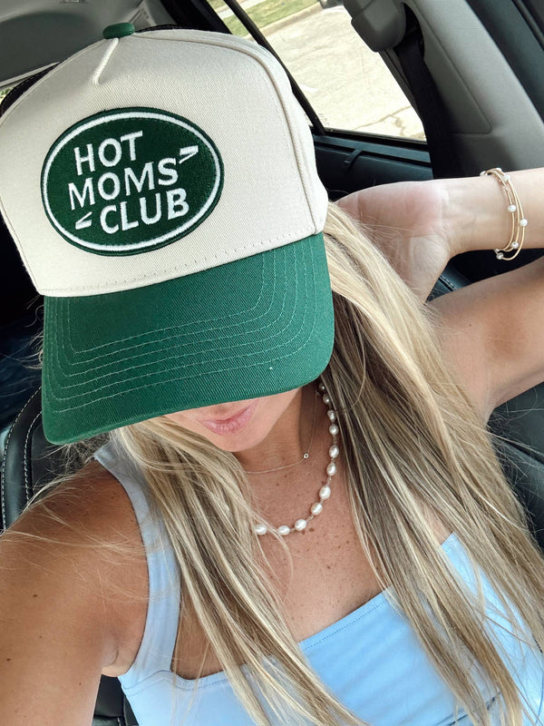 Hot Moms Club Green Vintage Trucker Hat