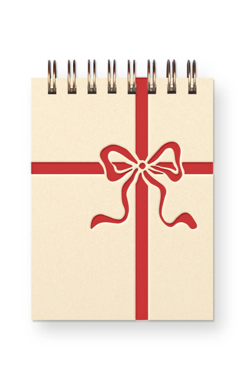 Christmas Bow Mini Jotter Notebook