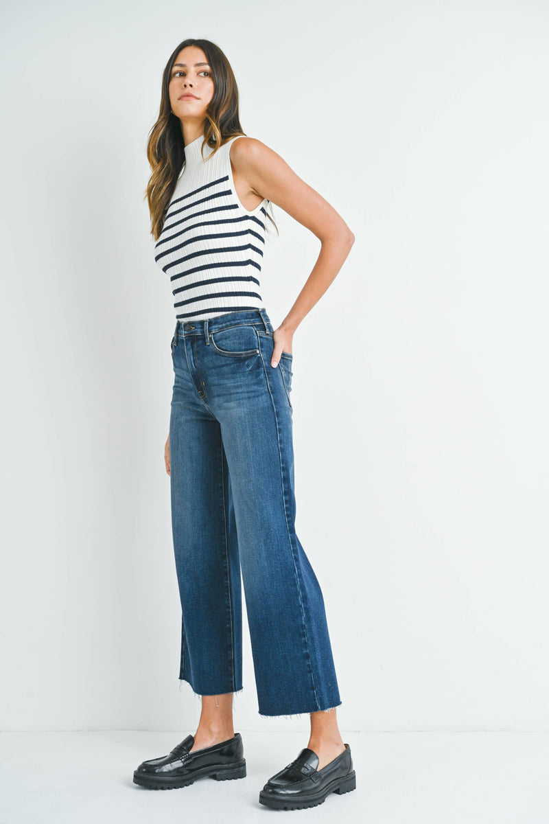 Scissor Cut Wide Leg Jean