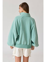 Essential Snap Button Sweater Sage