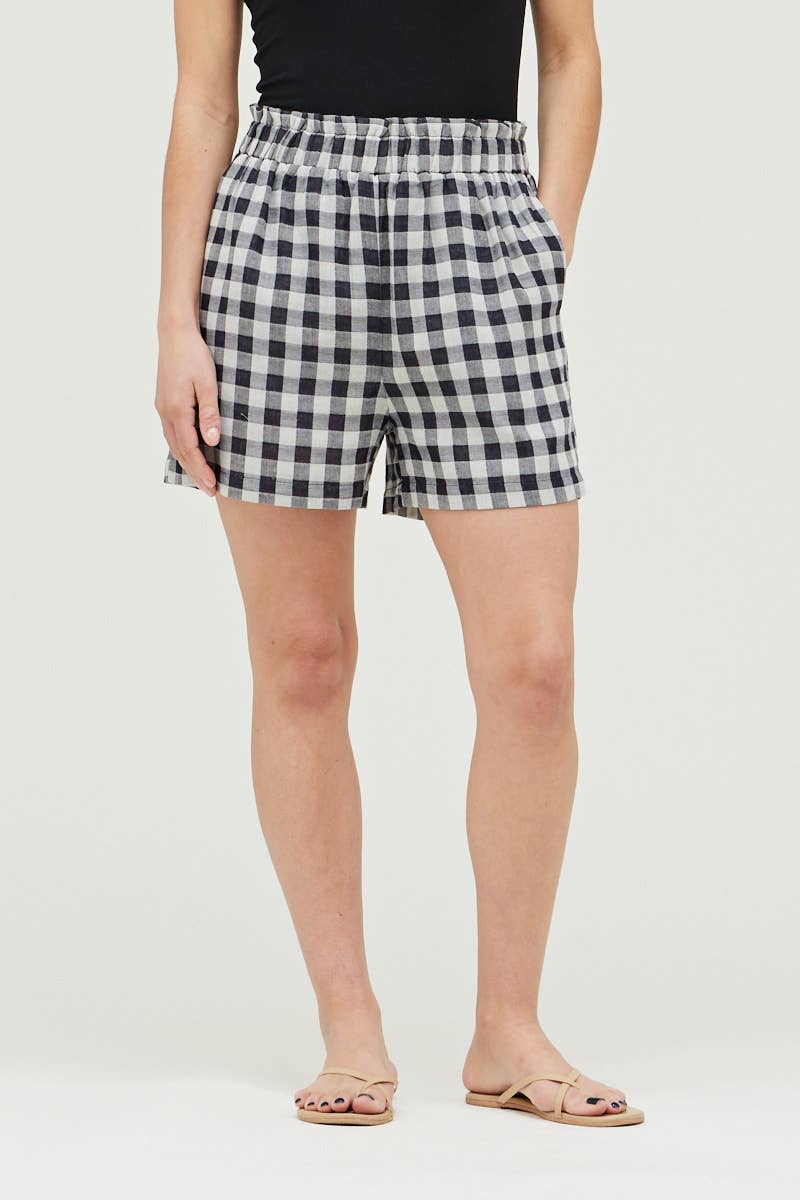 Cotton Gingham Shorts