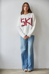 Ski Crew Neck Long Sleeve Pullover Top