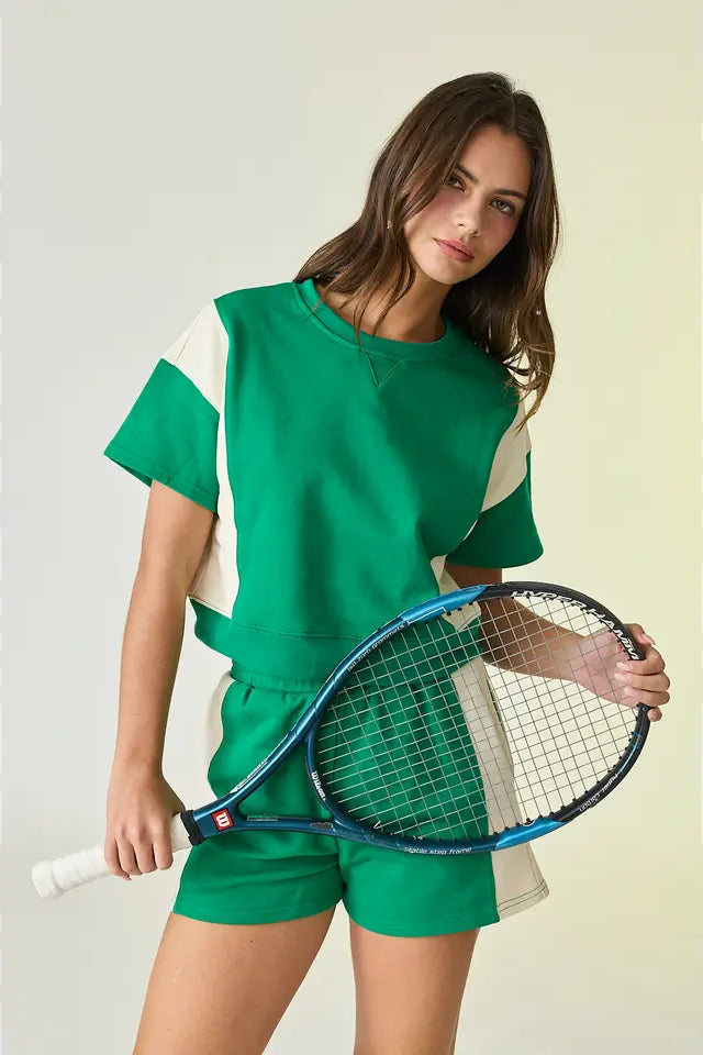 Taylor Contrast French Terry Short