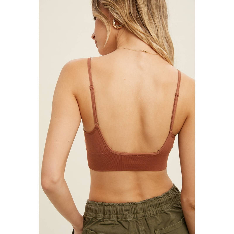 Ribbed Seamless Low Back Bralette