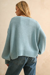 Balloon Sleeve Sweater Top