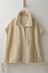 Teddy Fabric Utility Vest Jacket