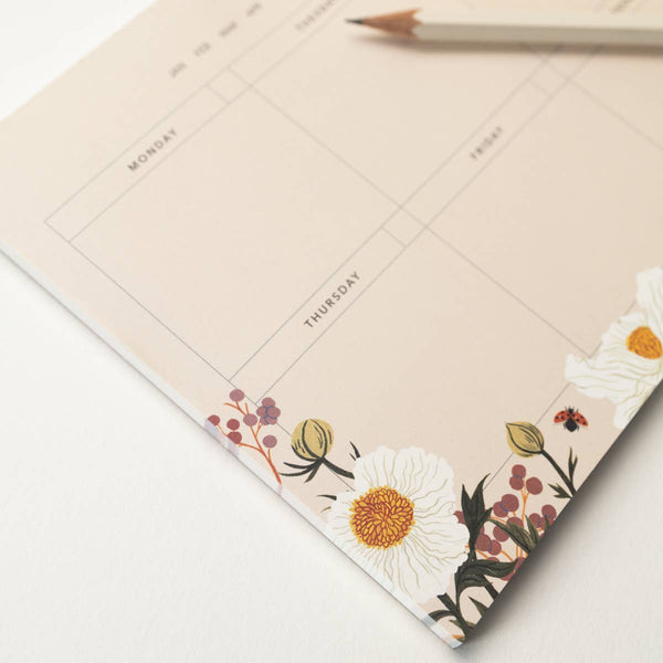 POPPY FIELD | Weekly Overview Notepad