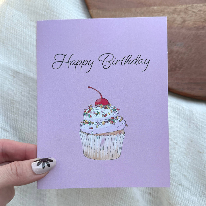 Happy Birthday Cupcake Card