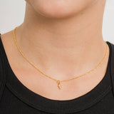 24K Gold Dainty Cross Pendant Necklace