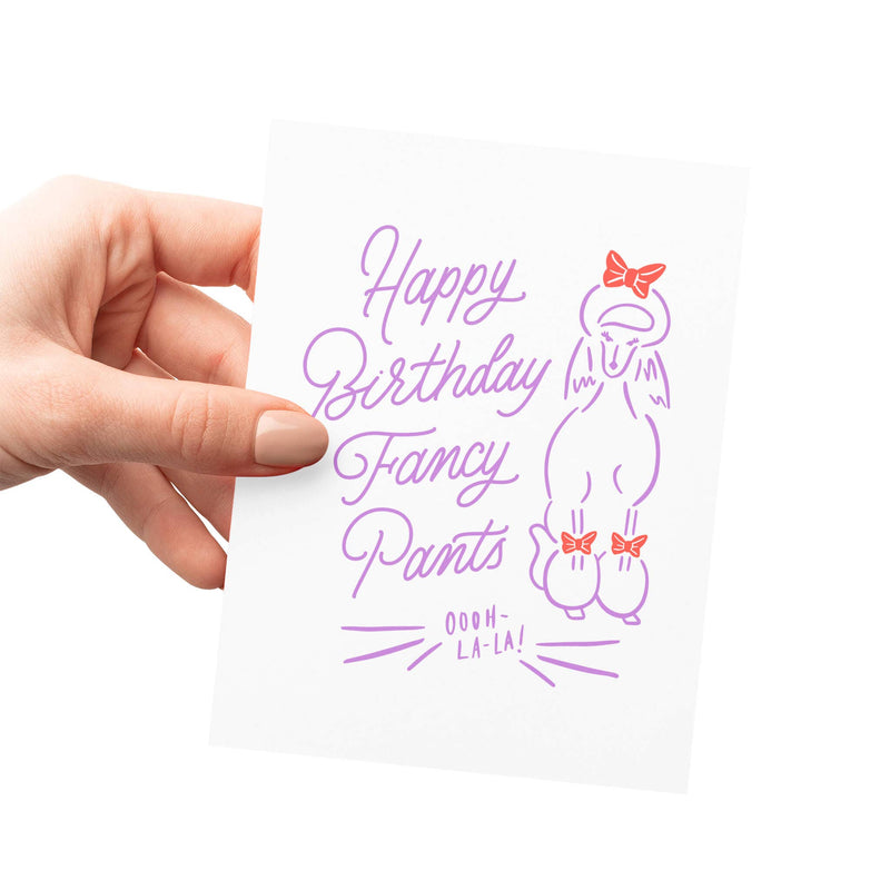 Fancy Pants Letterpress Birthday Card