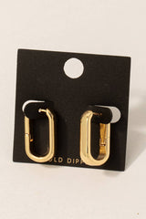 Wide Oval Hinge Hoop Earrings