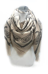 Paisley Square Wool Scarf
