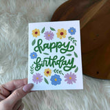 Happy Birthday Floral Card