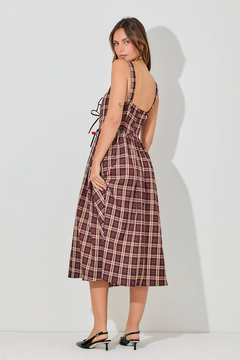 Plaid Ribbon Dress