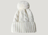 Fuzzy Knitted Pom Beanie Hats