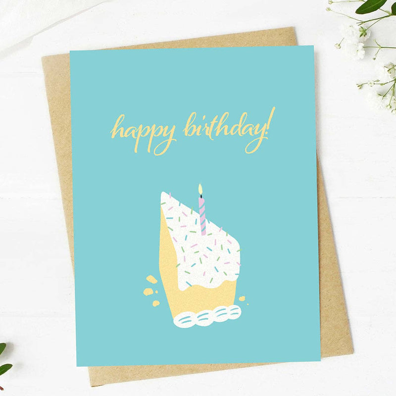 Happy Birthday Cake Slice Card
