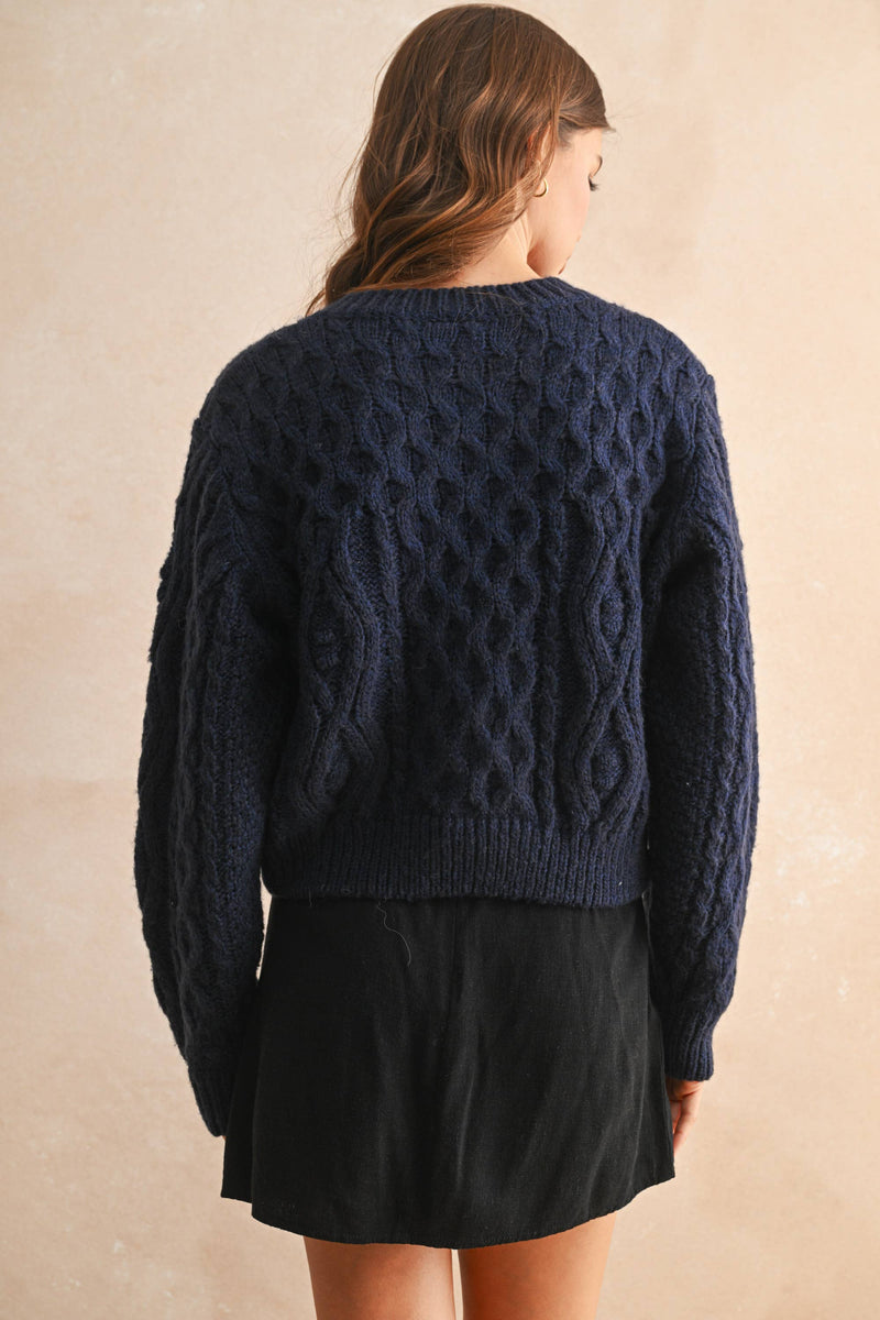 Karly Cable Knit Cardigan