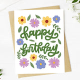 Happy Birthday Floral Card