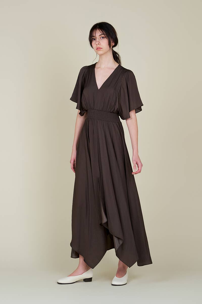 Unbalanced Skirt Maxi Dress