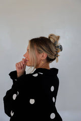 Black & White Polka Dot Claw
