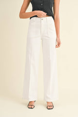 Patch Pocket Wide Leg Flare