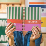 Recipe Book Journal Cabana Stripe