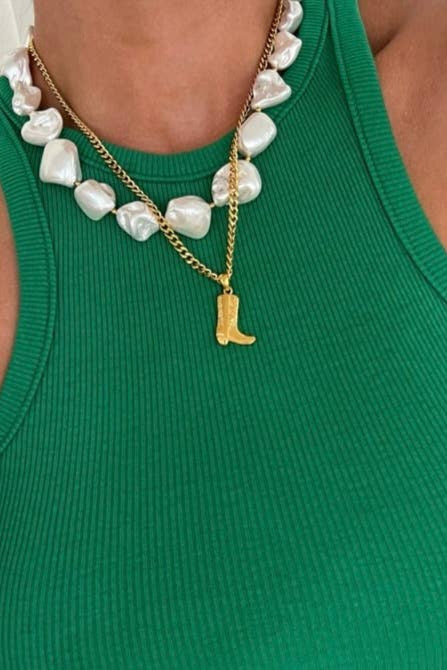 Cowgirl Boot Necklace