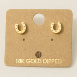Mini Horseshoe Stud Earrings