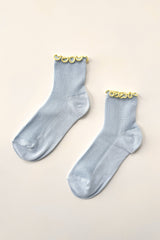 The Petite Ruffled Modal Socks