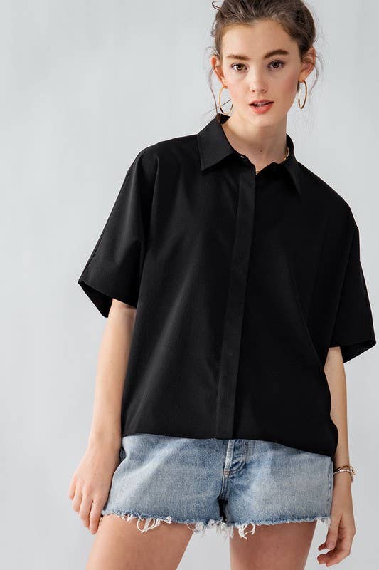 Relaxed Fit Short Sleeve Shirt