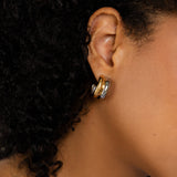 Twin Two-Tone Hoops