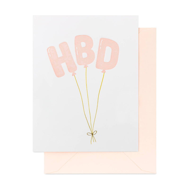 HBD Balloons Card