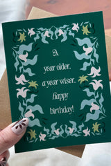 A Year Older, A Year Wiser Birthday Card