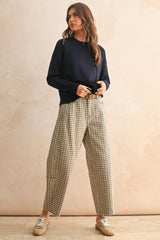 Cori Checker Barrel Pants