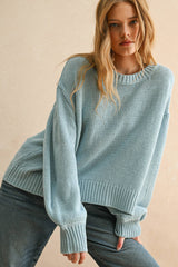 Balloon Sleeve Sweater Top