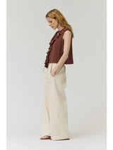 Ruffle Sleeveless Top