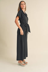 Sadie Statement Button Down Jumpsuit