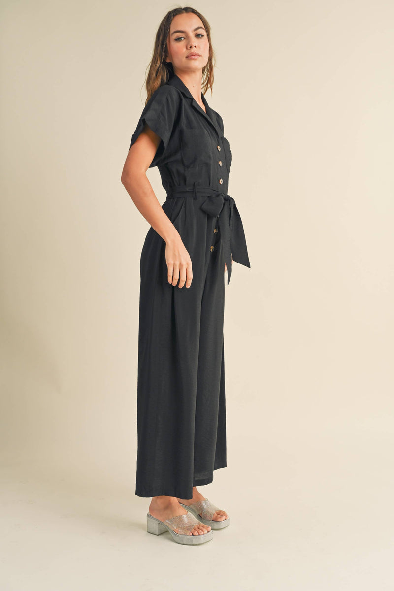 Sadie Statement Button Down Jumpsuit