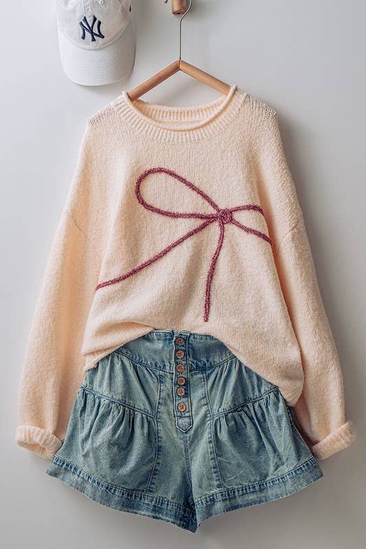 Bow Charm Knit Sweater