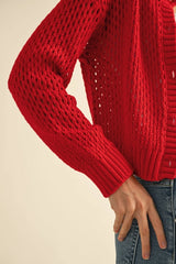 Crochet Knitted Buttondown Cardigan 2 Colors!